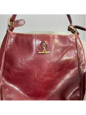 ❤️ Vintage Bettina Oxblood Leather Shoulder Bag | Made in Italy 🇮🇹